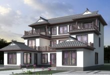 三层中式四合院别墅,美观舒适两不误,农村建房非它不可-珍墅网