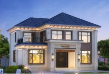 布局舒适的二层简欧美墅,带堂屋和露台,建在农村倍有面子-珍墅网