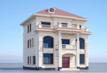 布局方正的三层欧式别墅，带书房、娱乐区和大露台-珍墅网